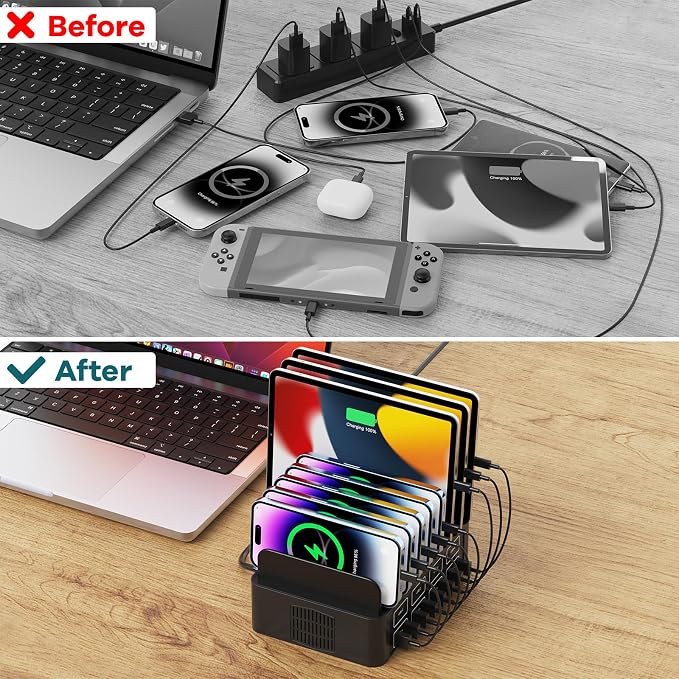 150W/35A Charging Station for Multiple Devices, RUANSZZ 16 Port USB~C Fast - Image 4