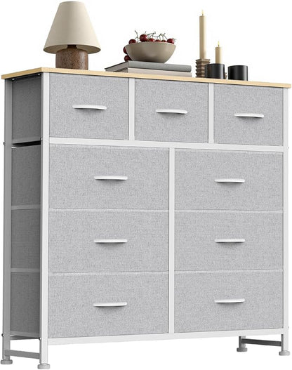 Sweetcrispy 9 Drawer Fabric Dresser Storage Tower Drawer Organizer, Easy-pull by Sweetcrispy