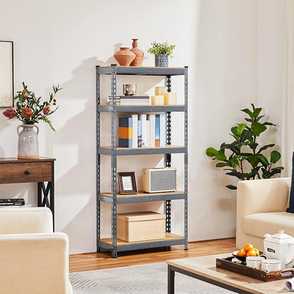 Topeakmart 2 PCS 5-Tier Utility Shelves, Metal Storage Shelves Garage Shelving - Image 9