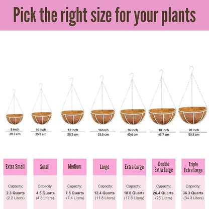 LaLaGreen Hanging Planter for Outdoor Plants Large White Hanging Planter - Image 6