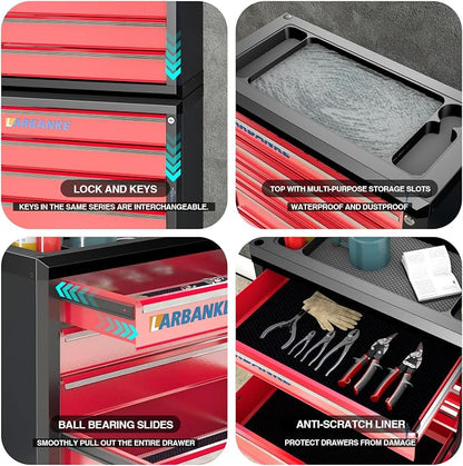 LARBANKE 5 Drawer Rolling Tool Chest - Image 4