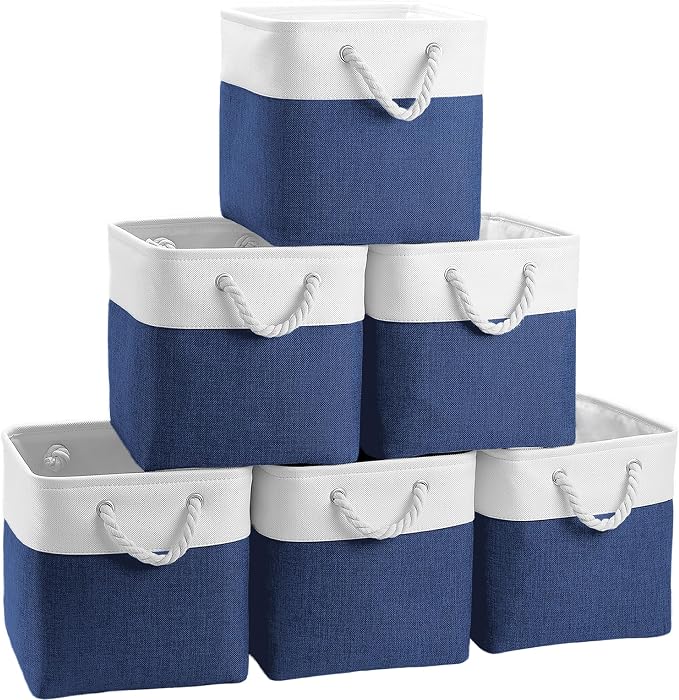 FinishingBo 11 inch Cube Storage Bin by SimplifySpaceSimplifyLife