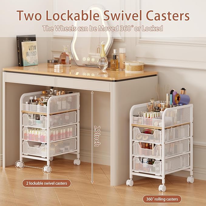 Rolling Makeup Cart Organizer - Image 3