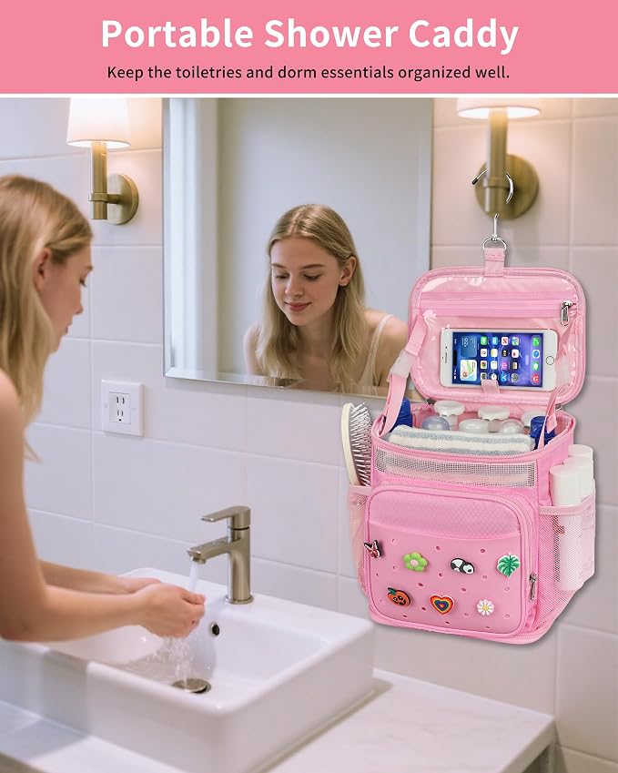 Hanging Shower Caddy Portable, Mesh Shower Bag - Image 8