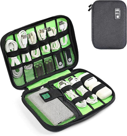 Luxtude Travel Cable Organizer Bag, Flat Cord Organizer Bag, Portable by Luxtude