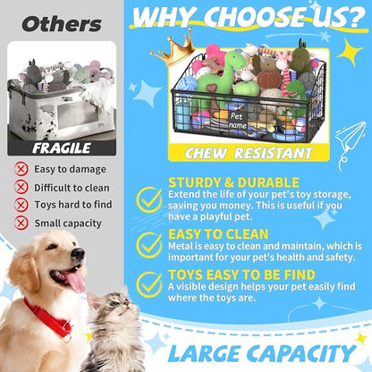 Kaiferty Indestructible Dog Toy basket, Medium Toy Box - Image 2