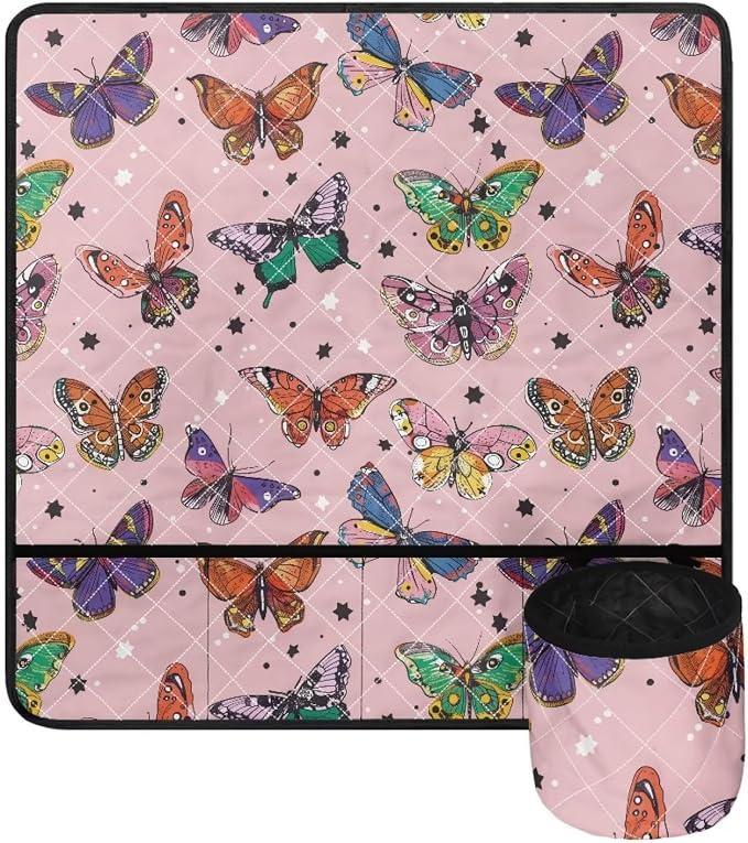 Butterfly Star Sewing Machine Mat Sewing Machine Carrying Pad Organizer - Image 2