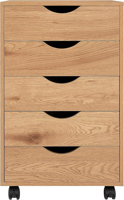 Naomi Home Taylor 5 Drawer Chest, Wood Storage Dresser Cabinet - Image 9