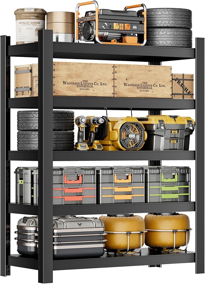 Wanfu Garage Shelving, Adjustable Heavy Duty Storage Shelf Unit，Metal Shelf and by Wanfu