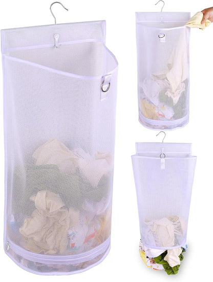 Hanging Collapsible Mesh Laundry Hamper by GUMQDD