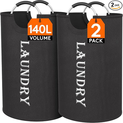 Lifewit 140L 2-Pack Large Laundry Basket, Collapsible Laundry Hamper by Lifewit