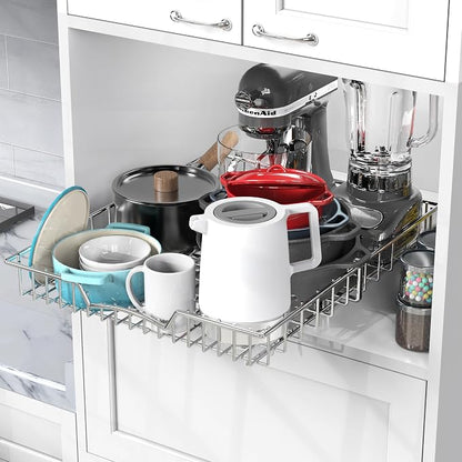Simple Houseware Under Cabinet Pull Out Sliding Shelf Drawer, 21Dx17W | - Image 7