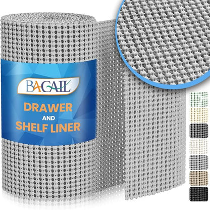 BAGAIL Non-Adhesive Shelf Liner, Thick Strong Grip Drawer Liners by BAGAILBASICS