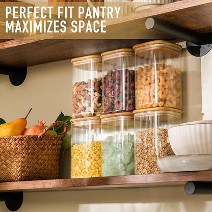 37oz Airtight Glass Square Storage Canisters - Image 5