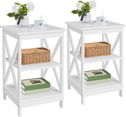 Yaheetech End Tables Set of 2, 3-Tier Side Tables by Yaheetech