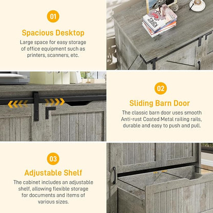 Halitaa 47.8” Farmhouse File Cabinet - Image 4