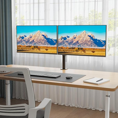 BONTEC Dual Monitor Desk Mount, Full Motion Adjustable Monitor Stand - Image 2