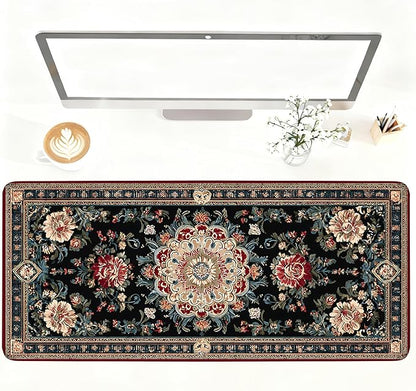 Vintage Persian Carpet Mouse Pad – Large Extended Desk Mat 35.43 x 15.75 in – by LEIWEIHOPE