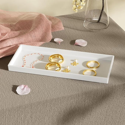Vanity and Bathroom Tray, 11.8" ABS Countertop Organizer, Waterproof Vanity Tray - Image 5