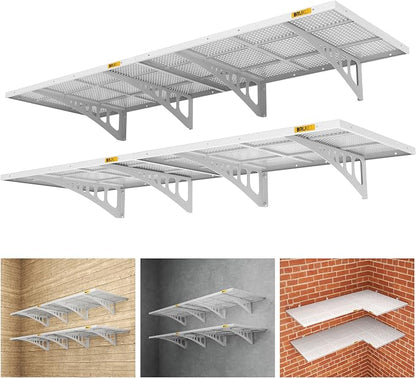 4Pack 2x3ft Adjustable Metal Garage Wall Shelving Heavy Duty Garage Storage by Unknown