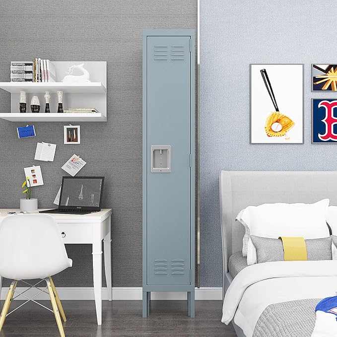 Metal Locker for Home, Dressing Room, 65.98" Steel Storage Lockers for Employees - Image 2