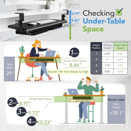 EHO Keyboard Tray with Drawer - Image 2