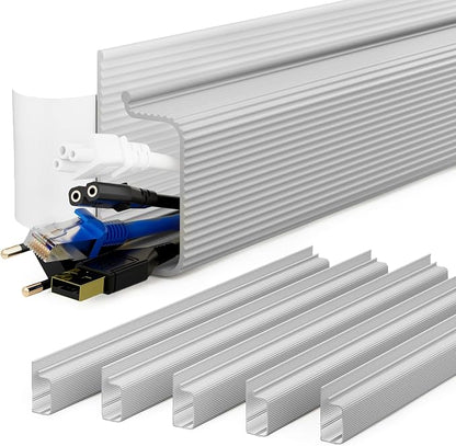 YECAYE 94.2 in Cable Management Under Desk, Easy Install Adhesive Mount Cord by Yecaye