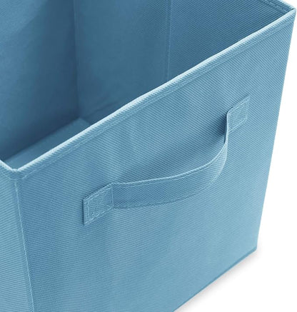 Casafield Set of 6 Collapsible Fabric Cube Storage Bins, Baby Blue - Image 3