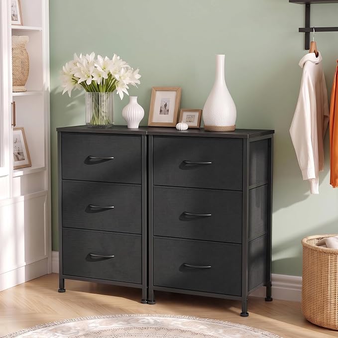 3 Drawers Dresser for Bedroom Fabric Storage Tower - Image 2