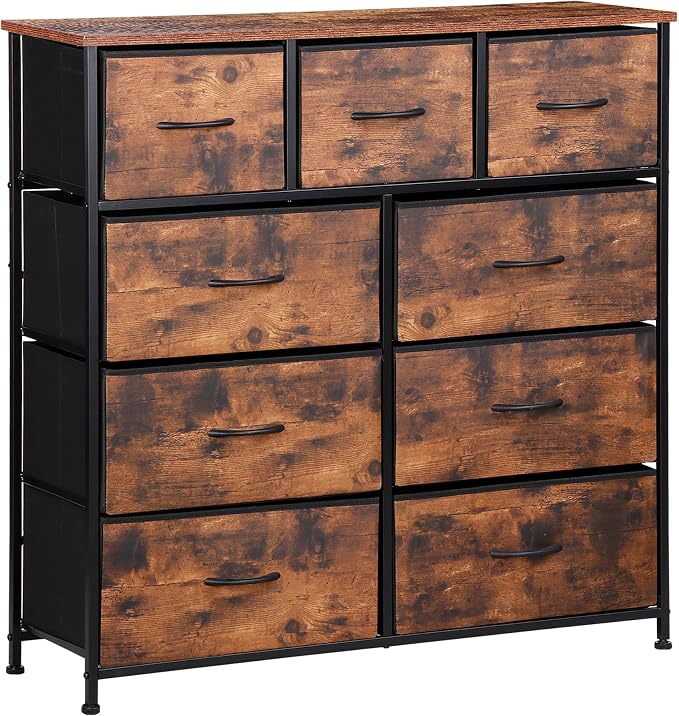 ZENY 9 Drawers Dresser, Fabric Storage Tower, Organizer Unit by ZENY