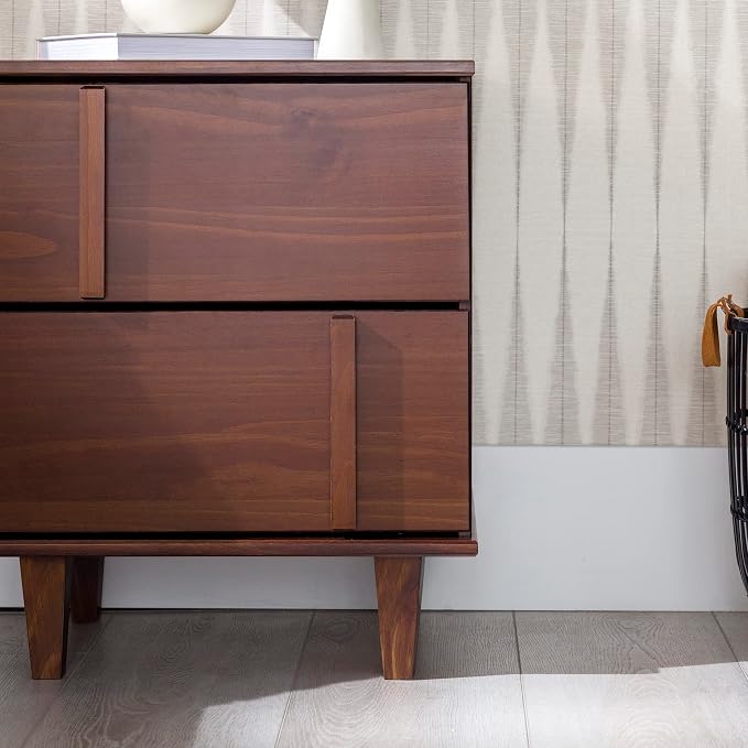 Walker Edison Sprague Contemporary Detailed Drawer Solid Wood Nightstand - Image 7