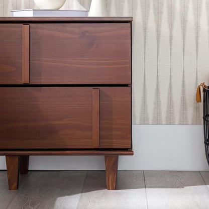 Walker Edison Sprague Contemporary Detailed Drawer Solid Wood Nightstand - Image 7