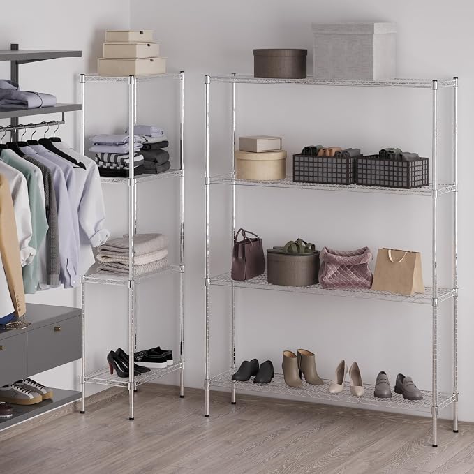 14" Deep x 54" Wide x 74" Height Wire Shelving Kit | 4-Tier | NSF Commercial - Image 2