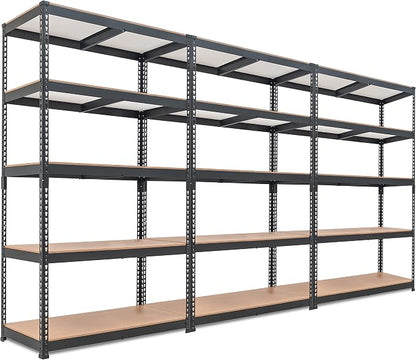 HOMEDANT 5-Tier Laminated Boltless Heavy Duty Metal Shelving Unit Adjustable by TheBestOrganizingSolution