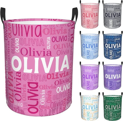 Custom Name Laundry Hamper, Personalized Laundry Basket by Kirendle