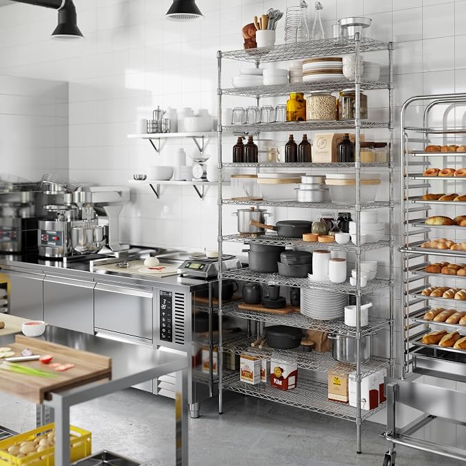 18" Deep x 42" Wide x 96" Height Wire Shelving Kit | 10-Tier | NSF Commercial - Image 7
