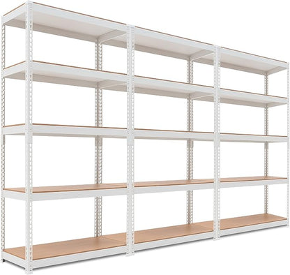 HOMEDANT 5 Tier Storage Shelves Adjustable Laminated Boltless Garage Metal by TheBestOrganizingSolution