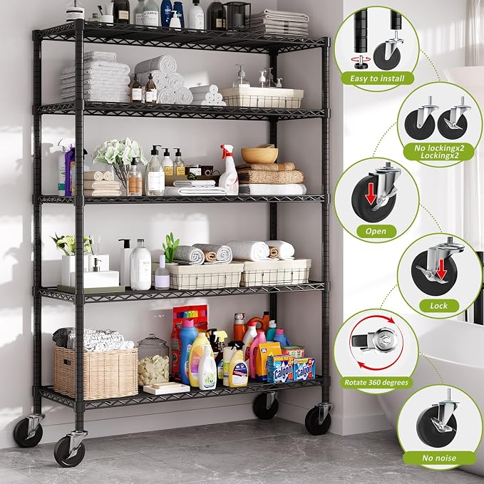 45" W x 20" D x 72" H Wire Shelving Unit - Image 5