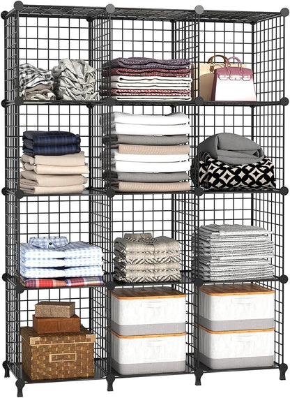 AWTATOS Wire Cube Storage Organizer, Closet Organizers and Storage, Metal 12 - Image 5
