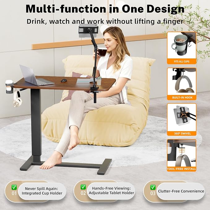 Adjustable Overbed Bedside Table - Image 8