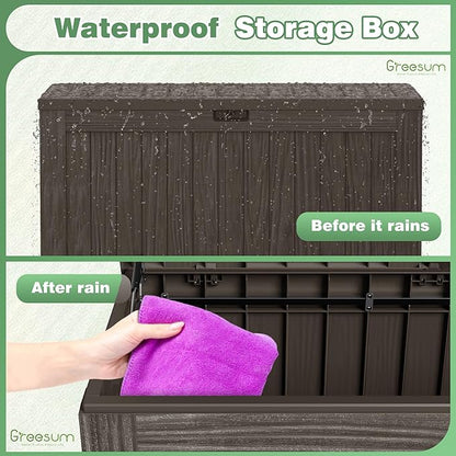 Greesum Outdoor Storage Box 120 Gallon Storage Bin - Image 2