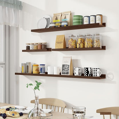 Fun Memories Picture Ledge Shelf, 48 Inch Long Floating Shelves Set of 6 - Image 5