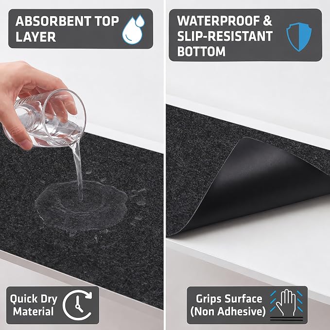 Drymate Premium Luxury Shelf & Drawer Liner, Thick Cushioned Fabric, - Image 3