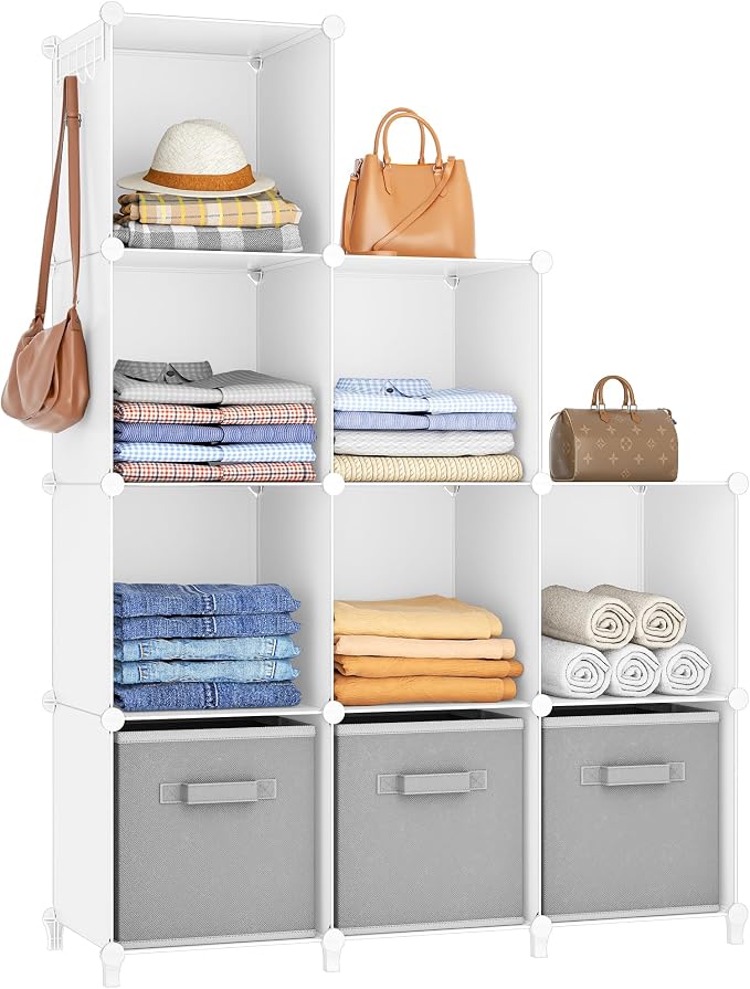HOMIDEC Closet Organizers and Storage, 9 Cube Storage Organizer, Storage Cubes by DecorateYourHome