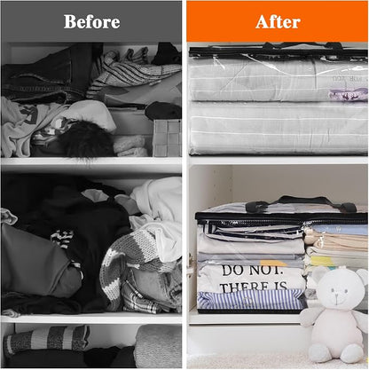 Vieshful 7 Pack Clear Comforter Storage Bag, 60L Clothes Storage Bag - Image 6