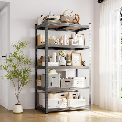 Yaheetech 5-Tier Heavy Duty Storage Shelves 35.5"W x 16"D x 71"H Dark Gray | - Image 9