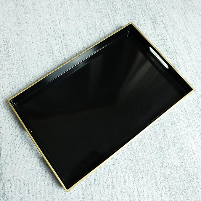 Spsyrine Black Decorative Serving Tray - Image 5