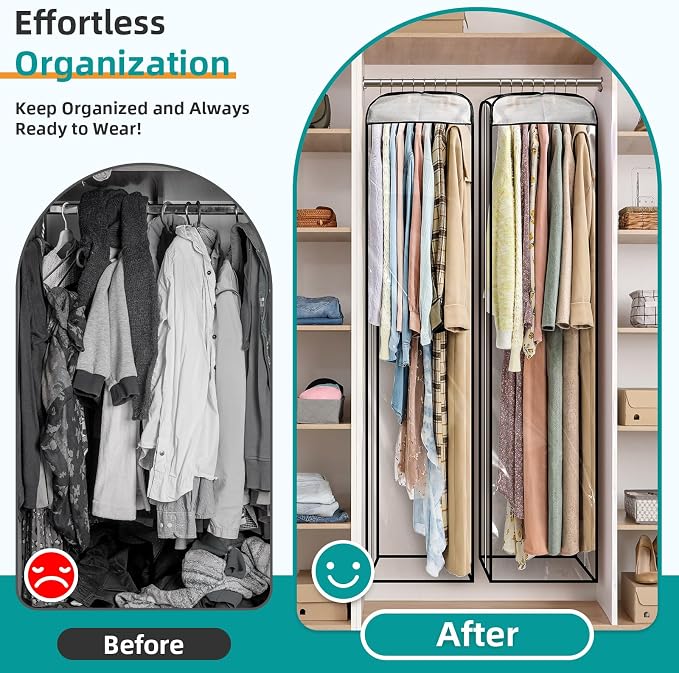 LANDNEOO 6 Pack Clear Garment Bags - Image 5