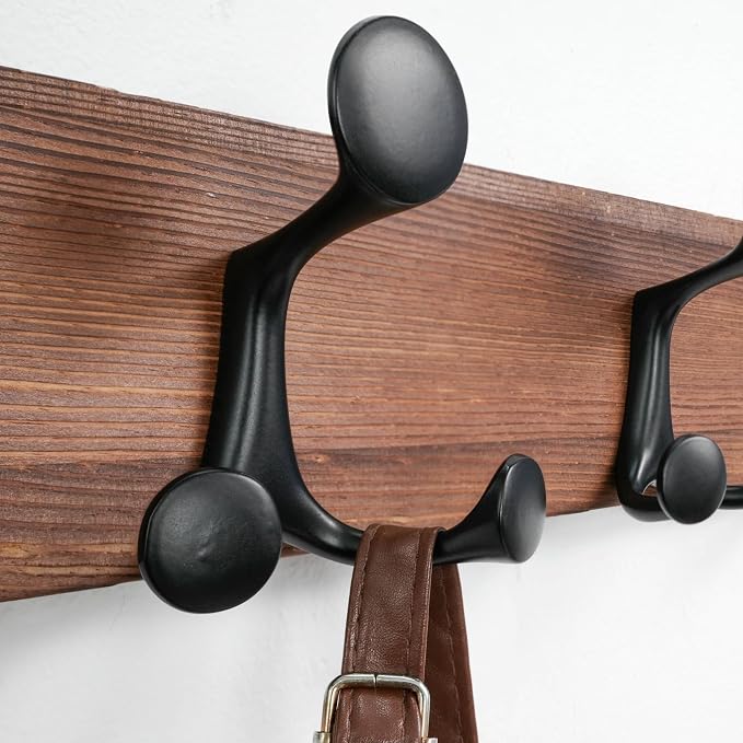 SKOLOO 36-Inch Wood Coat Rack Wall Mount - Image 5