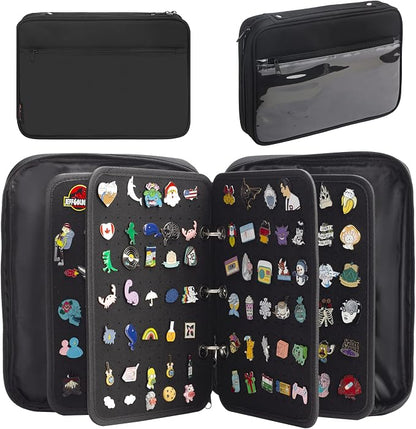 Enamel Pin Display Pages Pin Carrying Case, Pins Collection Storage Organizer by PACMAXI